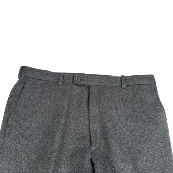 Holland & Sherry Gray Wool Trousers Dress Pants Men's 40 X 30 Classic Formal - Picture 3 of 10